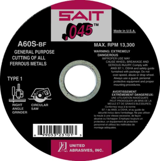 Rental store for SAIT 7 X.045X5 8  Type 1 Cut-Off Wheel in Boston MA
