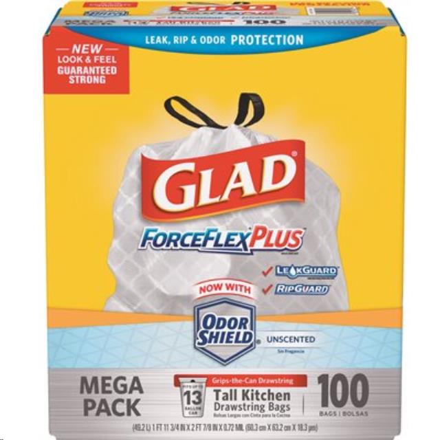 Rental store for Glad ForceFlex 13g Trash Bags  140ct in Boston MA
