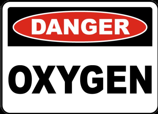 Rental store for Danger Oxygen Sign 166 - 10 x14 in Boston MA
